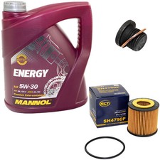 Motoröl Ölfilter SH4790P 5W30 4 Liter + Ölablassschraube für Skoda Fabia VW Polo