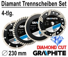 4 x Diamanttrennscheibe Diamantscheibe Trennscheibe Ø 230 mm SEG + CON + TUR +TW