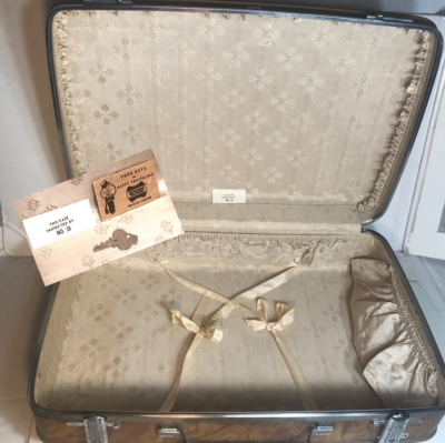 琺瑯ケース　ヴィンテージケース　大 Vintage American Tourister Hard Shell Gold Suitcase Luggage