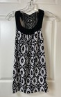 Vintage Y2K Crochet Racerback Black & White Stretch Sleeveless Top Women’s Small