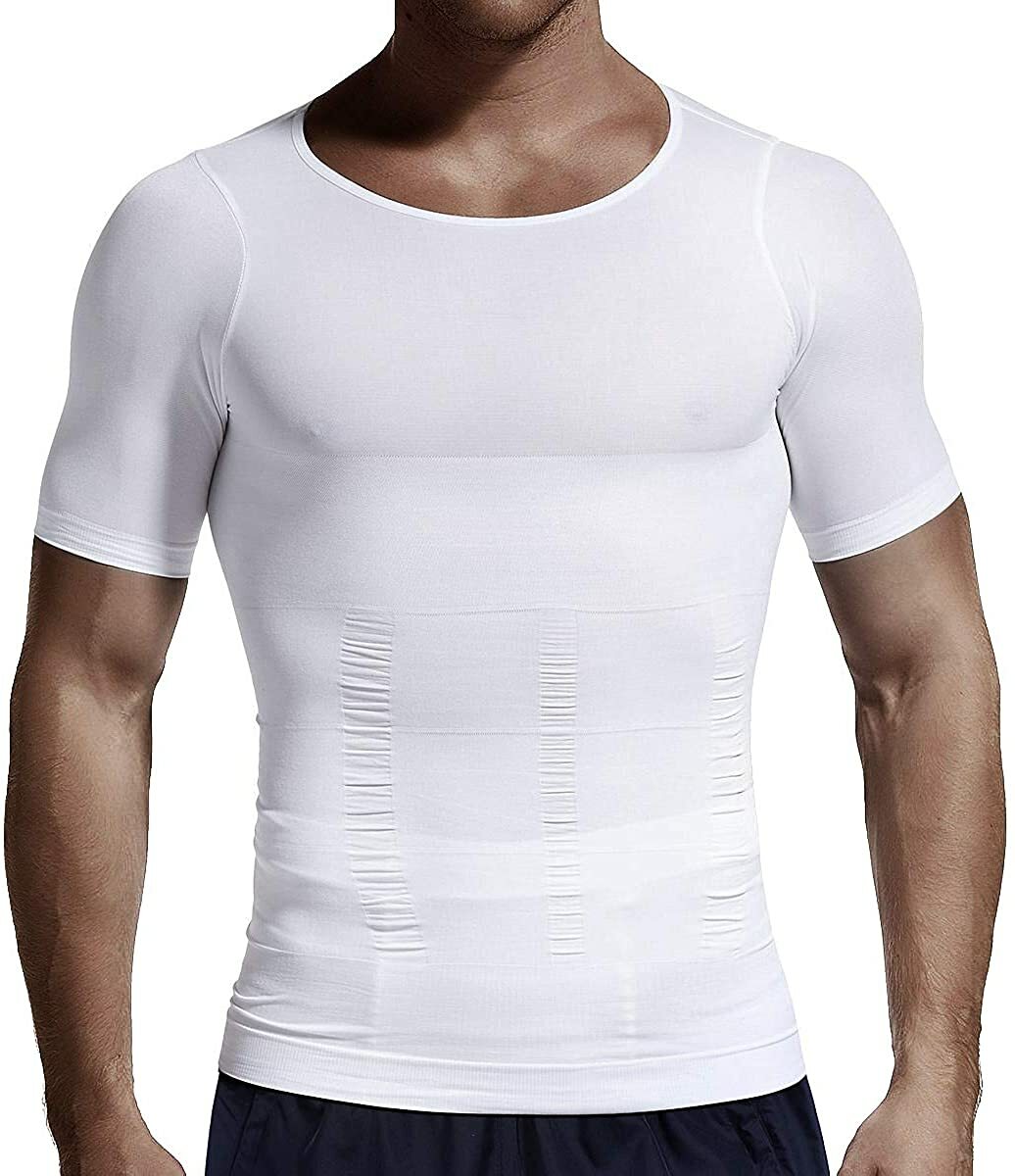 Men's Slimming Body Shaper Posture Corrector Vest Abdomen Compression Shirt  Tops