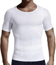 Men's Slimming Body Shaper Posture Corrector Vest Abdomen Compression Shirt Tops
