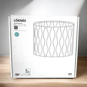 Ikea LÖKNÄS LOKNAS Lamp Shade Floor Pendant Table Blue Silver 17” 304.062.25