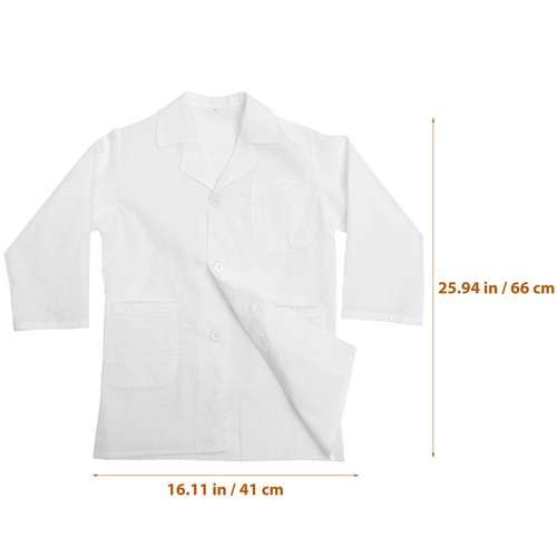 Children's Lab Coat Boy Men and Women Scientist Costume Toddler Kids Doctors - Picture 4 of 12