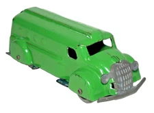 Vintage Wyandotte Green Pressed Art Deco Steel Bank Tank Truck