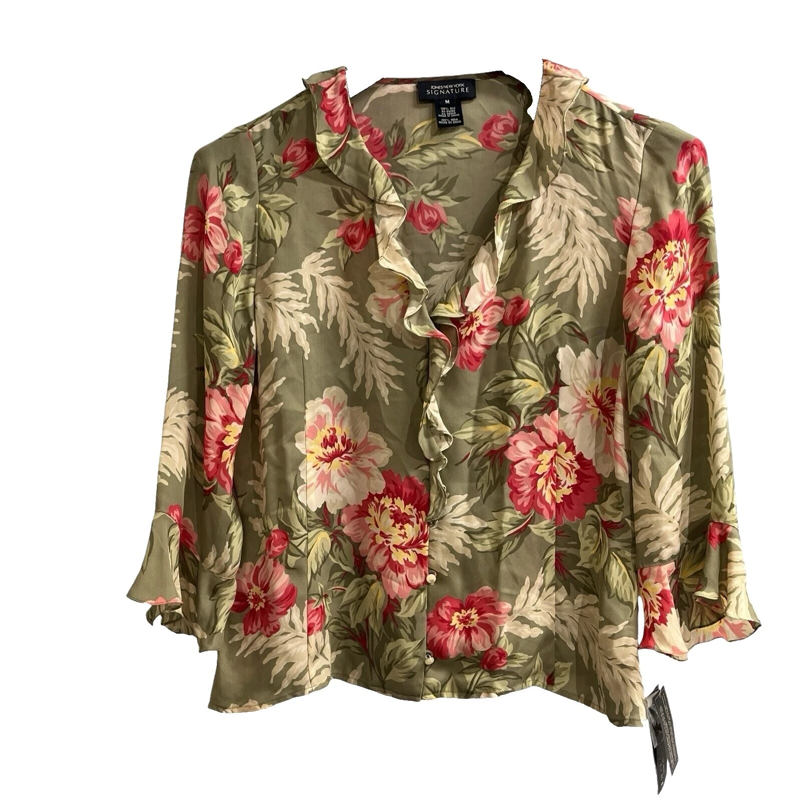 Jones New York Silk Casual Floral Tops for Women