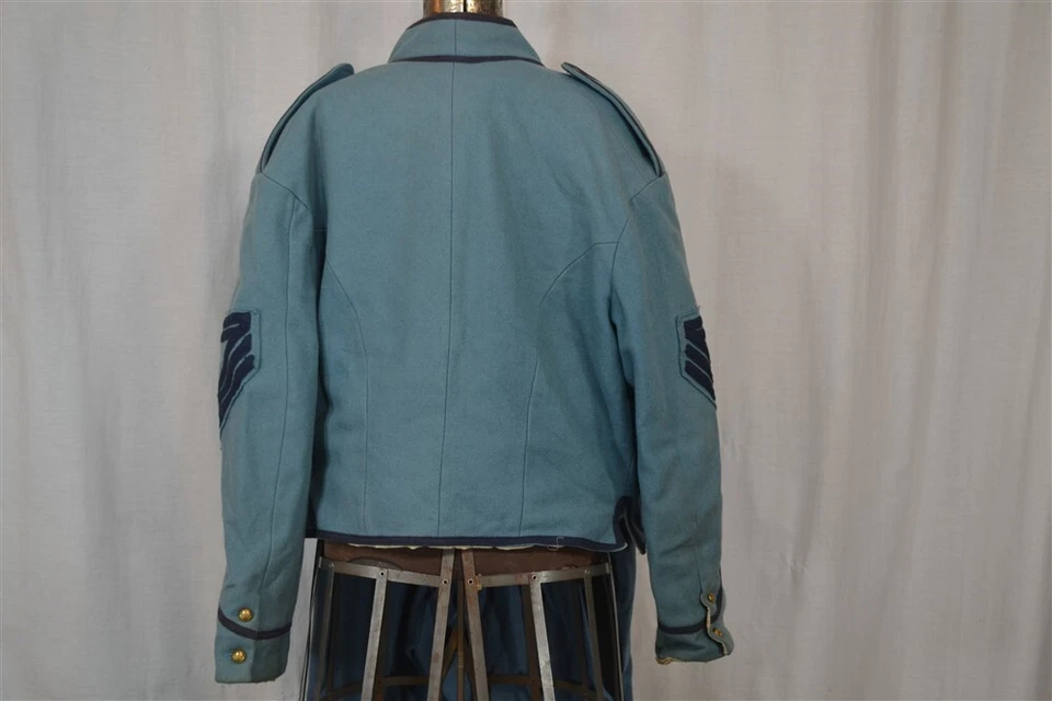 antiguo uniforme militar guerra civil réplica 3 piezas pecho 42 rayas lana azul  Foto 4 de 4