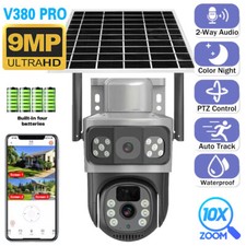 9MP Solar Battery Powered Wireless WiFi Outdoor Home Security Camera PTZ CCTV HD