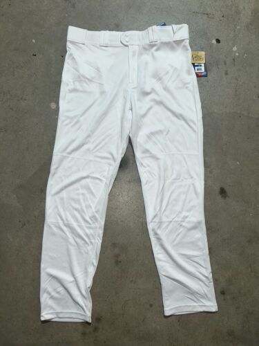 Rawlings Mens Solid Semi-Relaxed Baseball Pants XL White NWT Gold Glove