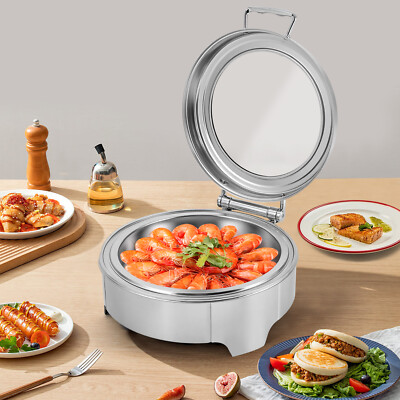 Electric Stainless Steel Chafer Chafing Dish Set Bain Marie Food Warmer 6.34QT