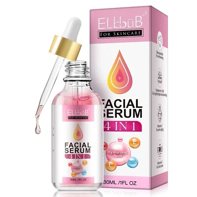 Gesichtsserum Anti-Aging Anti Falten Hyaluronsäure Vitamin C E Konzentrat Vegan - Bild 1 von 4