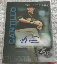 2020 Bowman Platinum JOEY CANTILLO #TOP-59 Prospect Autograph San Diego Padres