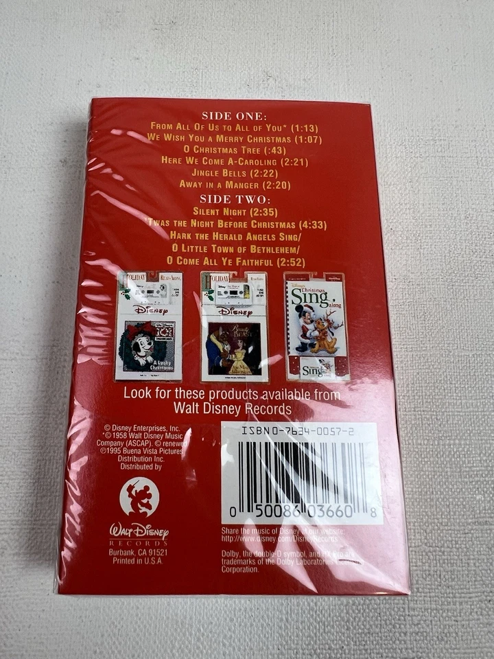 Disney Holiday Collection Cassette Tape Mickey Mouse Christmas Sealed C1A - Image 2 of 2