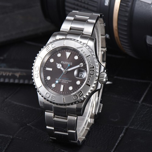41mm Sapphire Miyota Automatic Men Wristwatch 316L Stainless Case Luminous Mark - Picture 3 of 19