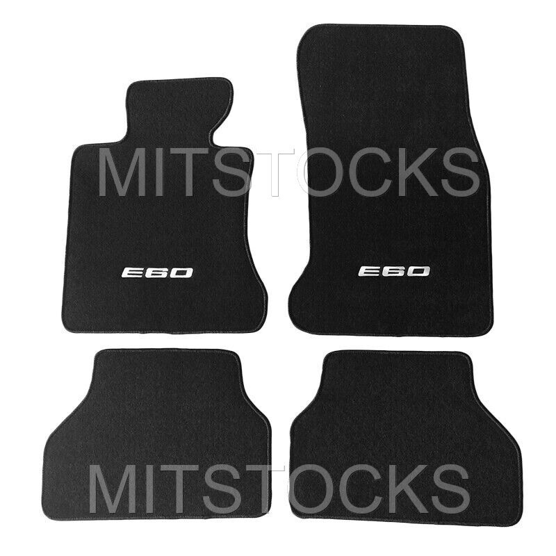 FOR 2004-2010 BMW E60 5 SERIES BLACK CARPET FLOOR MATS NEW STITCHED ...