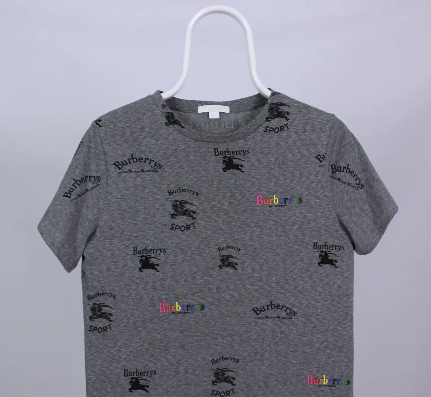 Burberry vintage multi-logo cotton t-shirt in size XS