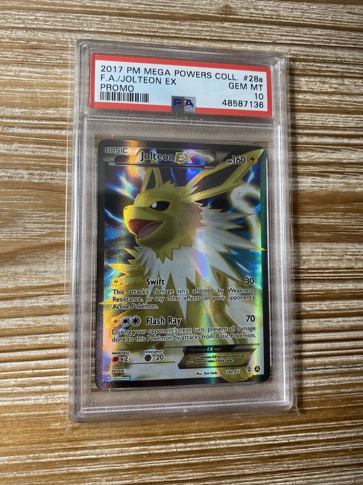 Gem Mint PSA 10 Jolteon EX 28a/83 Pokémon 2017 Mega Powers Collection Promo