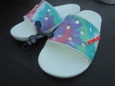 New Crocs Classic Crocs Tie Dye Graphic Slide Men's 6 Women's 8 Fresco/Multi
