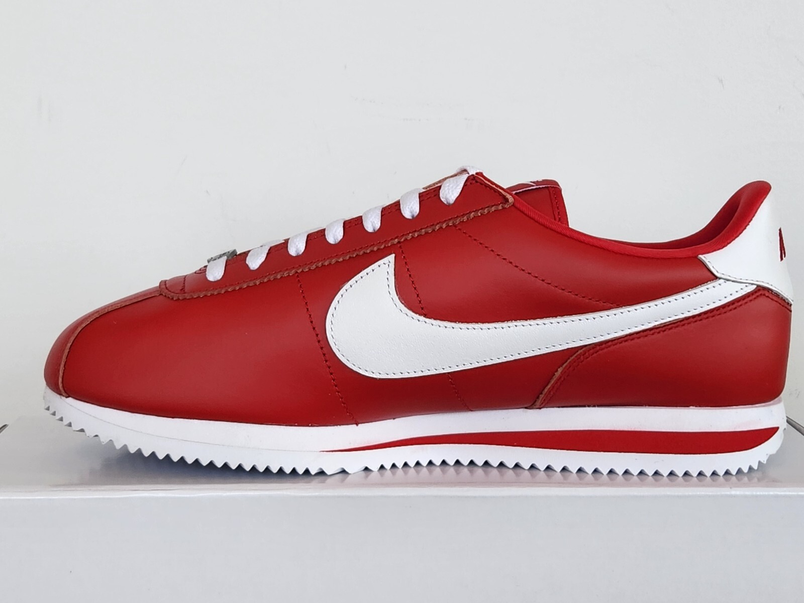 Men's Nike Cortez Prm Leather 2025 Red White Swoosh Nike ID University ...