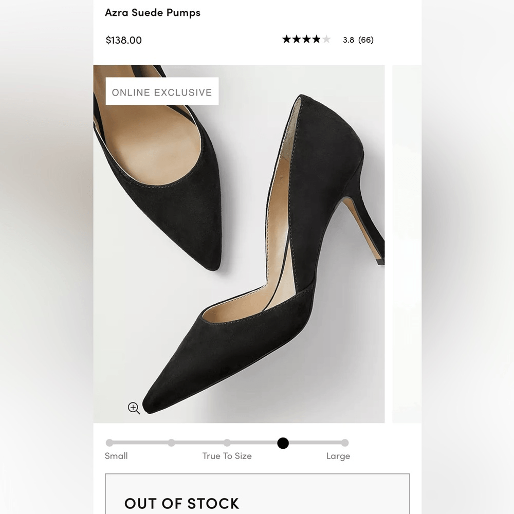 Ann Taylor Azra Suede Pumps Store Sample Size 6B New W/O