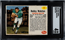 SGC 4 1962 Post Cereal Football Bobby Walston #43 SP Hand Cut Eagles