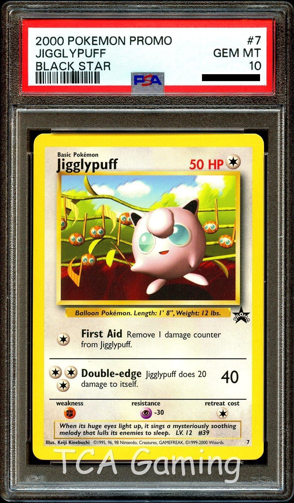 PSA 10 GEM MINT Jigglypuff # 7 WOTC Black Star Promo Pokemon Card