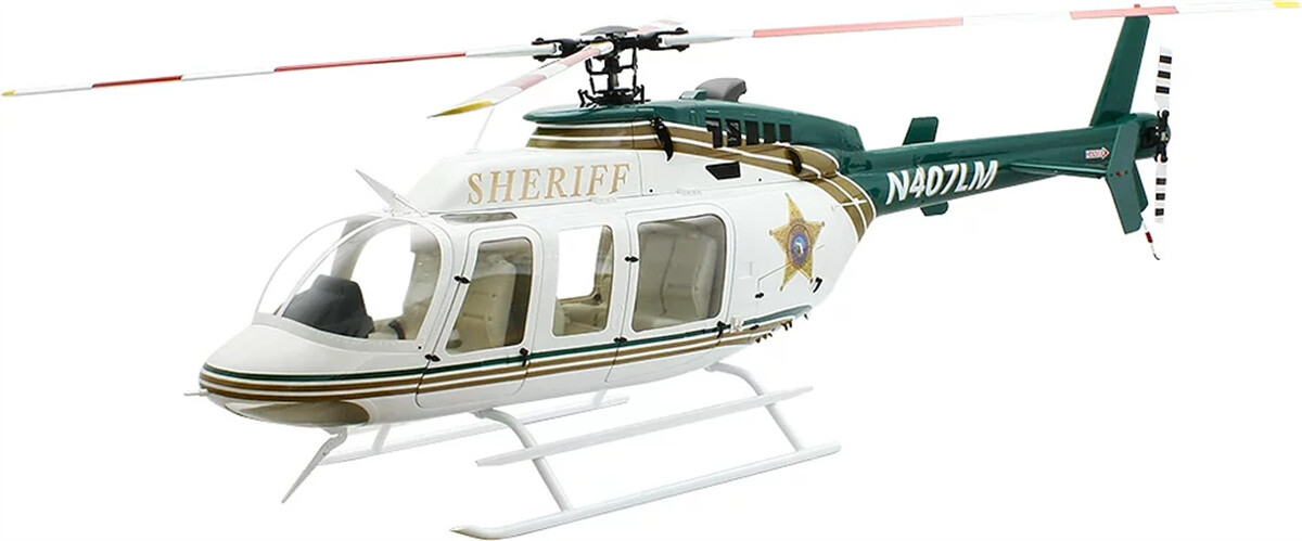 700 B 407 ARF Sheriff RC Helicopter Fuselage Bell407 700 Size SM2