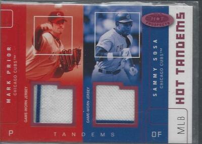 Mark Prior Reds 2003 Fleer Hot Prospects #MP-SS Mark Prior / Sammy Sosa MLB Red Hot ...