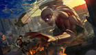 Anime mikasa ackerman fly fire shingeki no kyojin Custom Gaming Mat Desk