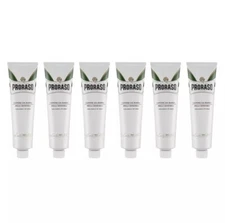 Proraso Shaving Cream in Tube Sensitive Skin - White 5.2 oz - 6 Pack