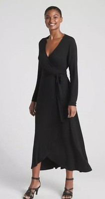 black flowing maxi dress