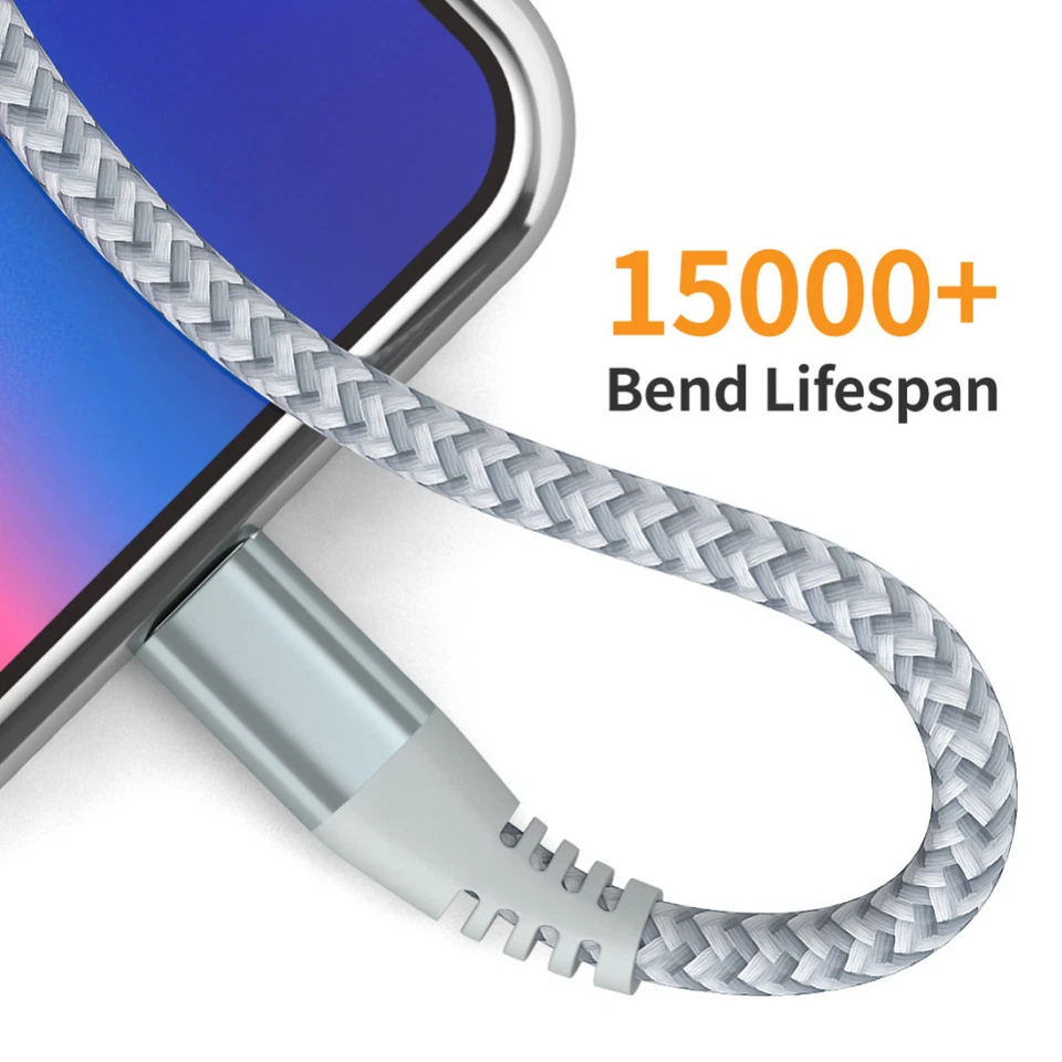 USB-C to iPhone Cable 6ft Heavy Duty Type C PD Charging For iPhone 11 12 Pro Max - Image 4 of 4