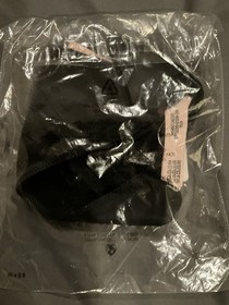 NWT VICTORIA SECRET DREAM ANGELS SATIN POM POM V-STRING THONG PANTY XL BLACK