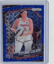 2025 Panini Prizm WNBA #112 Stefanie Dolson Blue Velocity Prizms