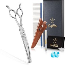 High-end Professional Dog Grooming Curved Thinning Scissors Teeth Blending Sh...