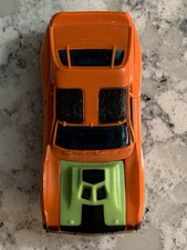 1970's AURORA AFX JAVELIN PRO STOCKER ORANGE WITH GREEN HOOD