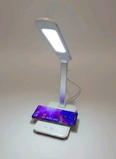 ATMOSPHERES Foldable LED Desk Lamp Wireless Charger, USB C Port Open Box/NEW 