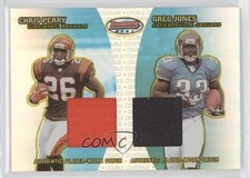 2004 Bowman's Best Double Coverage Dual Jerseys 42/50 Chris Perry Greg Jones wo2