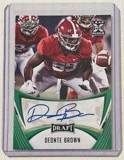 Deonte Brown 2021 Leaf Draft Green RC Auto SP Alabama Crimson Tide BIR Stallions