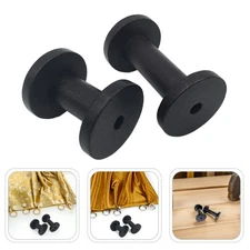 4 Pcs Wood Spools for Crafts Sewing Thread Rack Wooden Yarn Empty