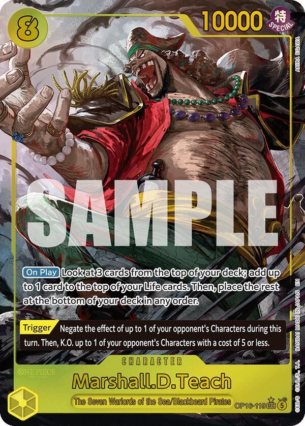 マーシャルDティーチ　SEC 3枚 OP16-119 Marshall.D.Teach OP16-119 The Time of Battle for sale | eBay