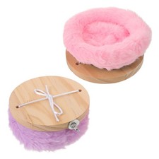 2Pcs Soft Plush Bird Bed Nest Cozy Cage Hut Warm Winter Retreat for Parakeets
