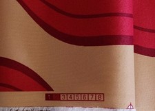 Retro Duralee Fabric MCM pattern Groovy HOURGLASS Drapery Upholstery ORANGE TAN