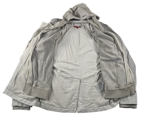 SONNETI Hybrid Style Blazer 2 in 1 Beige Hooded Jacket Sz M Retro 2005 Mens Mint image 3