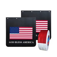 24x24mud Flaps Dot-2c 2width Reflective Tape 150ft For Semi Truck Trailer