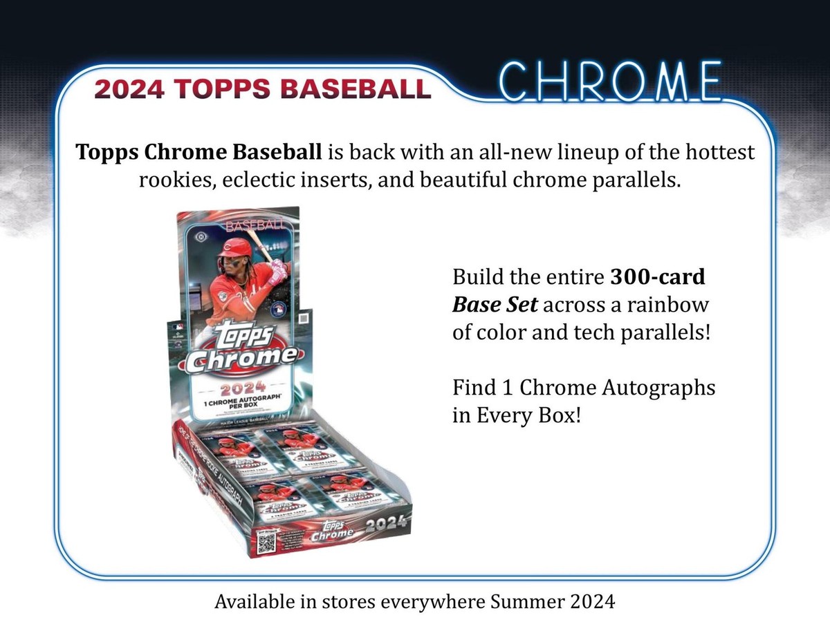 MLB 2024 TOPPS CHROME HOBBY box 新品未開封 2024 Topps Chrome Update Series Baseball Hobby Box