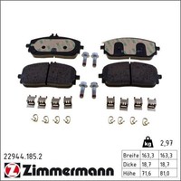 Zimmermann 22944.185.2 Bremsbelagsatz FüR Mercedes Benz CLA A Klasse B GLA GLB