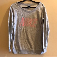Nike Grey Pullover Sweatshirt Spell Out Women s Size Small S