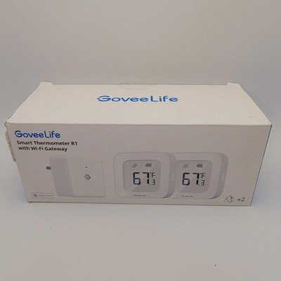 Govee Life Smart Digital Thermometer R1 with WIFI Gateway (1 Gateway 2 Sensors)