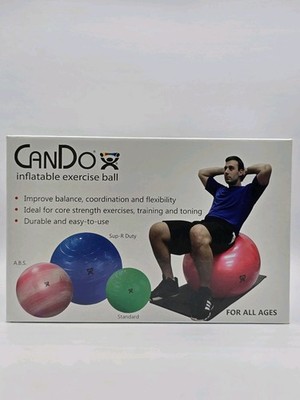 CanDo Inflatable Exercise Ball. Orange Color, Standard - 300 lb- 21.6'' Diameter 
